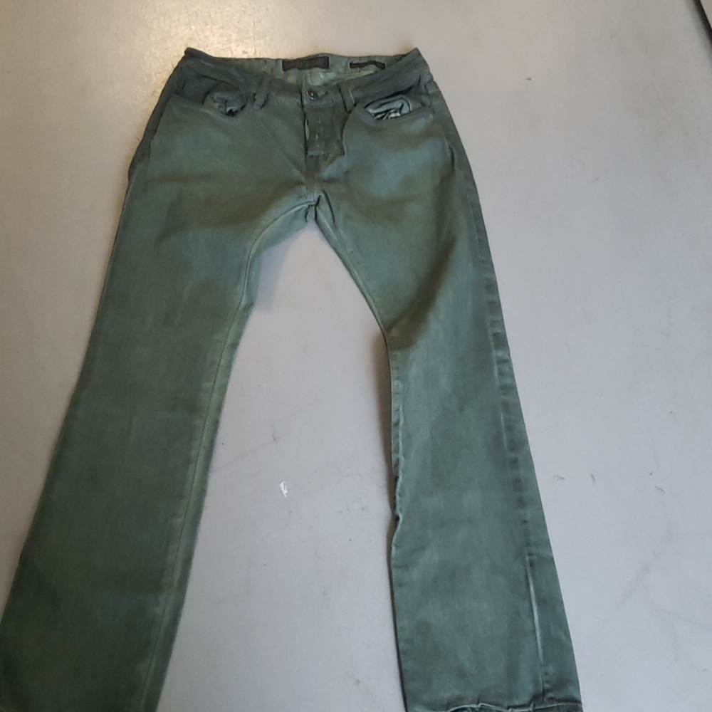 Cult of individuality green colored jeans